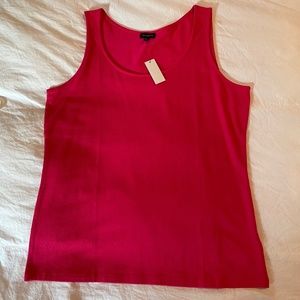 Talbots Raspberry Cotton Tank